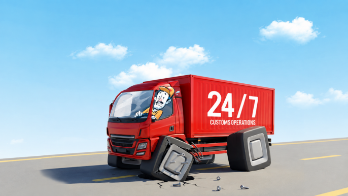 crashed_red_truck_on_highway